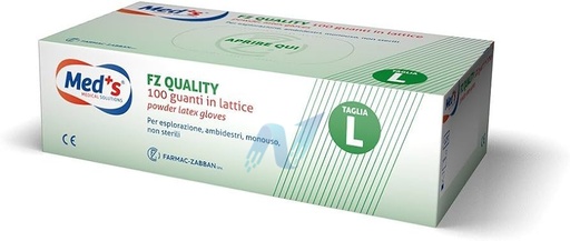[908430705] GUANTI MEDS LATTICE PER ESPLORAZIONE FZ QUALITY MISURA LARGE 1 SCATOLA 100 GUANTI
