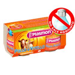[908772650] PLASMON OMOGENEIZZATO VITELLO POLLO 80 G X 2 PEZZI