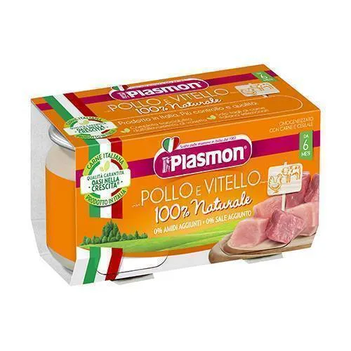 [908772650] PLASMON OMOGENEIZZATO VITELLO POLLO 80 G X 2 PEZZI