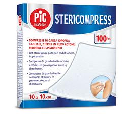 [911147546] GARZA COMPRESSA IDROFILA PIC STERICOMPRESS 10X10 CM 4 BUSTE  25 PEZZI