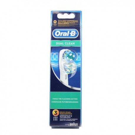 [921383802] ORALB DUAL CLEAN EB417 TESTINE SPAZZOLINO ELETTRICO 3 PEZZI