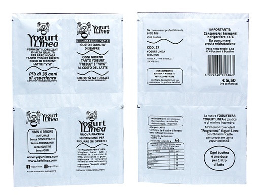 [923376343] YOGURT LINEA FERMENTI LIOFILIZZATI 4 BUSTINE DA 6,5 G
