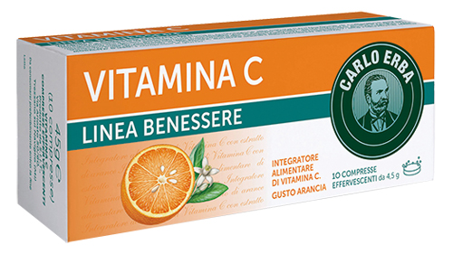 [924456003] CARLO ERBA VITAMINA C LINEA BENESSERE 10 COMPRESSE EFFERVESCENTI