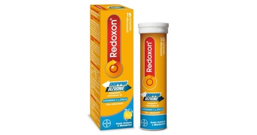 [924861521] REDOXON DOPPIA AZIONE 15 COMPRESSE EFFERVESCENTI VITAMINA C ZINCO ARANCIA E MANDARINO 45,78 G