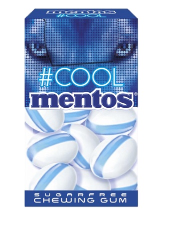 [927168359] MENTOS COOL WILD MINT 22 G CHEWING GUM SENZA ZUCCHERO