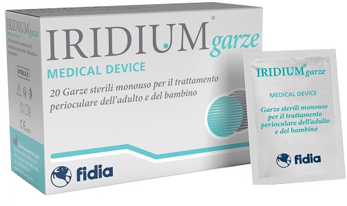 [930099597] IRIDIUM GARZA OCULARE MEDICATA IN TESSUTO NON TESSUTO 20 PEZZI