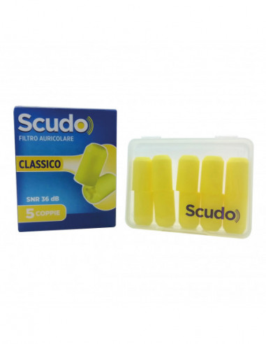 [931387854] SCUDO FILTRO AURICOLARE CLASSICO SNR 36 DB 7-12MM 5 PAIA