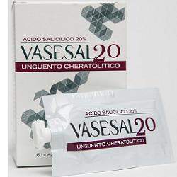 [931444285] VASESAL 20 6 BUSTINE PLURIDOSE DA 5 ML UNGUENTO CHERATOLITICO