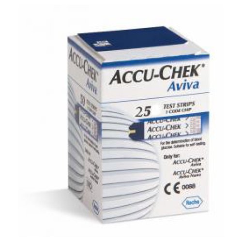 [932707565] STRISCE MISURAZIONE GLICEMIA ACCU-CHEK AVIVA BRK RETAIL 25 PEZZI