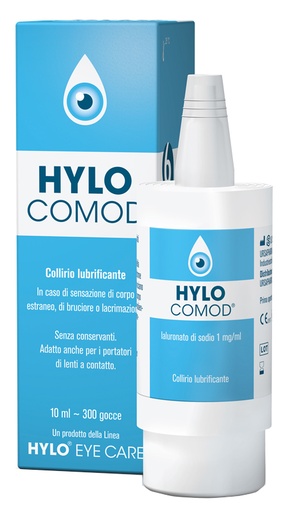 [900287893] HYLO-COMOD GOCCE OCULARI IALURONATO DI SODIO 0,1%  FLACONCINO 10 ML