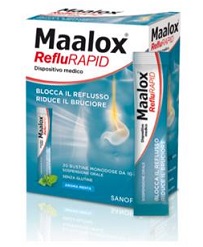 [934480195] SOSPENSIONE ORALE MAALOX REFLURAPID 20 BUSTINE MONODOSE DA 10 ML