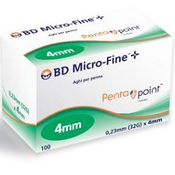 [938457823] AGO PER PENNA DA INSULINA BD MICROFINE PENTAPOINT GAUGE 32 4 MM 100 PEZZI