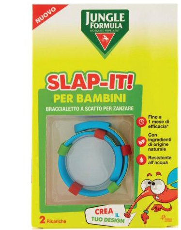 [970428850] JUNGLE FORMULA SLAP-IT BRACCIALETTO ANTI-ZANZARE PER BAMBINI+ 2 RICARICHE