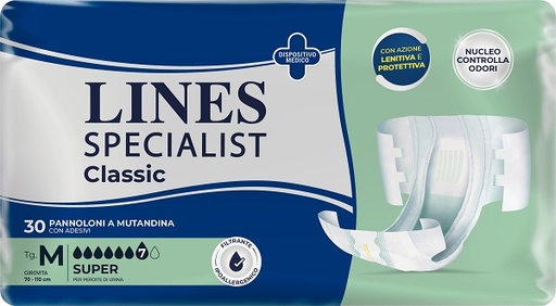 [974059457] PANNOLONE A MUTANDA LINES SPECIALIST CLASSIC SUPER MM 30 PEZZI