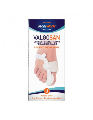 [975094347] CORRETTORE NOTTURNO PER ALLUCE VALGO DESTRO MISURA UNICA VALGOSAN 1 PEZZO