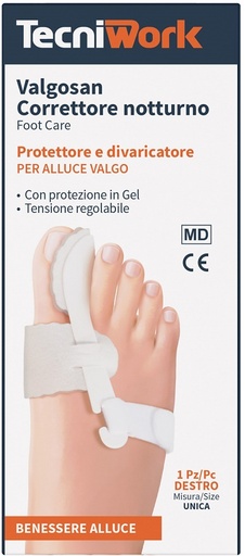 [975094347] CORRETTORE NOTTURNO PER ALLUCE VALGO DESTRO MISURA UNICA VALGOSAN 1 PEZZO