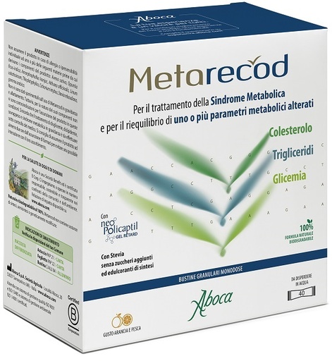 [979232648] METARECOD 40 BUSTINE GRANULARI X 2,5G GUSTO ARANCIA E PESCA