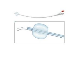 [901207783] CATETERE FOLEY IN SILICONE PER ADULTI BRILLANT PLUS 2 VIE SENZA SCANALATURE CH18 LUNGHEZZA 41 CM PALLONCINO 10 ML PUNTA CILINDRICA 2 FORI 1 PEZZO