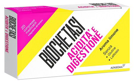 [979332400] BIOCHETASI ACIDITA' E DIGESTIONE 20 COMPRESSE MASTICABILI AROMA LIMONE