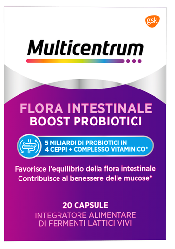 [980126647] MULTICENTRUM FLORA INTESTINALE BOOST PROBIOTICI 20 CAPSULE