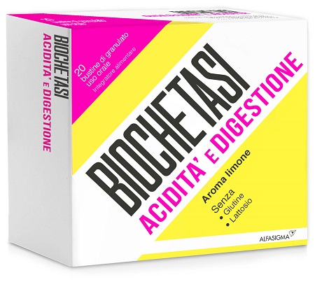 [980345159] BIOCHETASI ACIDITA' E DIGESTIONE 20 BUSTE GRANULATO AROMA LIMONE