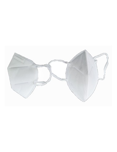 [980407302] GREENCARE MASCHERINA KN95 ADULTO 15,5X10,5 CM BIANCO 4 STRATI 6 PEZZI MONOUSO