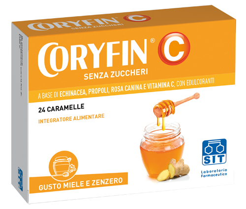 [980526026] CORYFIN C SENZA ZUCCHERO MIELE ZENZERO 24 CARAMELLE