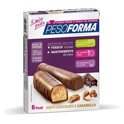[901296083] PESOFORMA BARRETTA CIOCCOLATO CARAMELLO 12 X 31 G