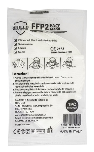 [982652075] SHIELD FFP2 FACE MASK 1 PEZZO