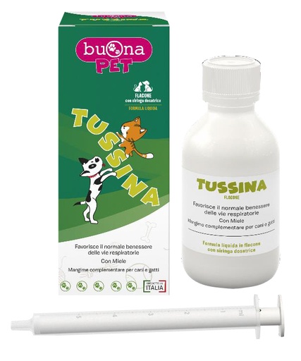 [983364961] TUSSINA FLACONE CANI E GATTI CON SIRINGA DOSATRICE 100 G BUONAPET
