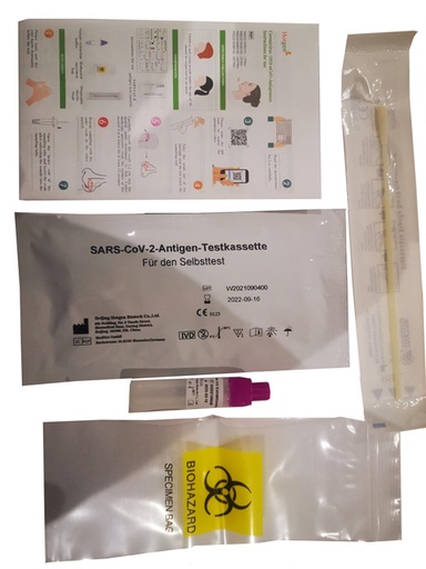 [983759503] TEST ANTIGENICO RAPIDO COVID-19 HOTGEN AUTODIAGNOSTICO DETERMINAZIONE QUALITATIVA ANTIGENI SARS-COV-2 IN TAMPONI NASALI MEDIANTE IMMUNOCROMATOGRAFIA