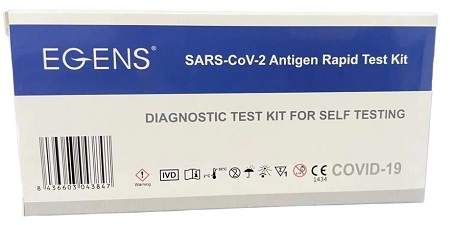 [984901239] TEST ANTIGENICO RAPIDO COVID-19 EGENS AUTODIAGNOSTICO DETERMINAZIONE QUALITATIVA ANTIGENI SARS-COV-2 IN TAMPONI NASALI MEDIANTE IMMUNOCROMATOGRAFIA
