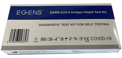 [984901239] TEST ANTIGENICO RAPIDO COVID-19 EGENS AUTODIAGNOSTICO DETERMINAZIONE QUALITATIVA ANTIGENI SARS-COV-2 IN TAMPONI NASALI MEDIANTE IMMUNOCROMATOGRAFIA