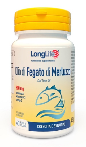 [901460473] LONGLIFE OLIO FEGATO MERLUZZO 500 MG 60 PERLE
