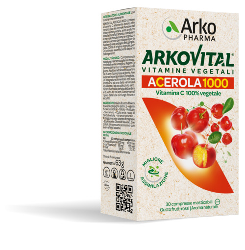 [904213410] ARKOVITAL ACEROLA 1000 30 COMPRESSE MASTICABILI