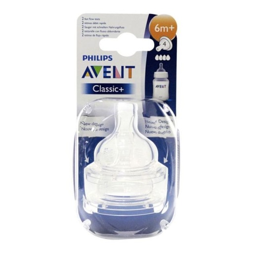 [905430702] AVENT TETTARELL3E FLUSSO ABBONDANTE 4 FORI 2 PEZZI