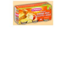 [908817897] PLASMON OMOGENEIZZATO BANANA/MELA/BISCOTTI/MIELE 120 G X 3 PEZZI