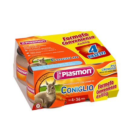 [912310618] PLASMON OMOGENEIZZATO CONIGLIO 4 X 80 G