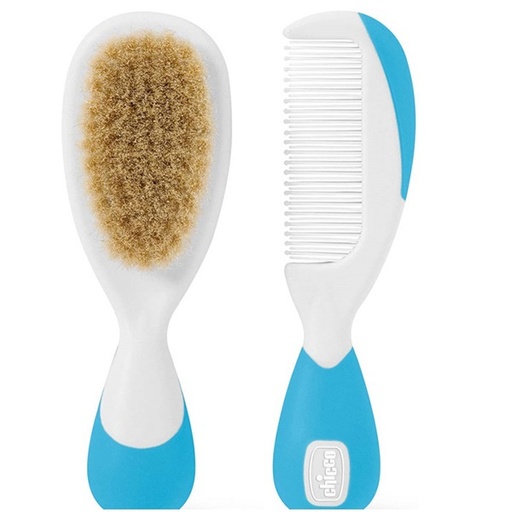 [924729383] CHICCO SPAZZOLA + PETTINE AZZURRO