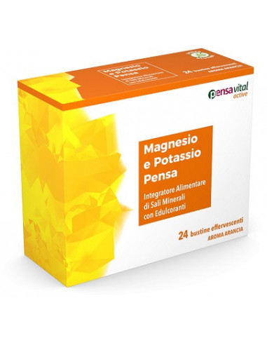 [924924576] MAGNESIO E POTASSIO ARANCIA PENSA 24 BUSTINE EFFERVESCENTI