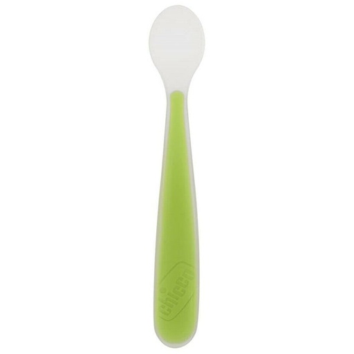 [925874885] CHICCO CUCCHIAIO MORBIDO SILICONE 6M+ VERDE UP