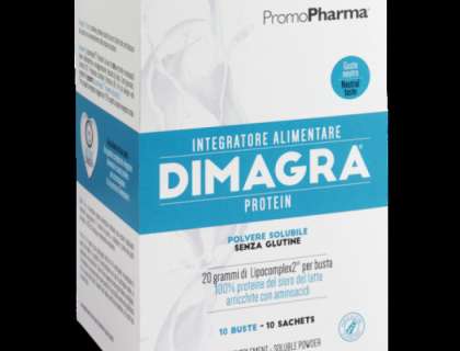 [934784430] DIMAGRA PROTEIN POLVERE SOLUBILE GUSTO VANIGLIA 10 BUSTINE