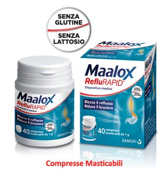 [935131211] MAALOX REFLURAPID 40 COMPRESSE MASTICABILI