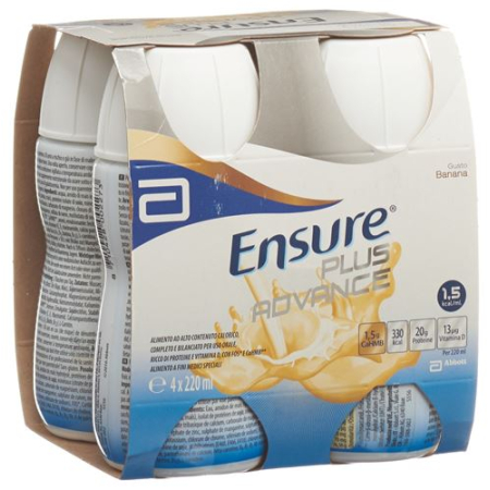 [935722076] ENSURE PLUS ADVANCE BANANA 4 BOTTIGLIE DA 220 ML