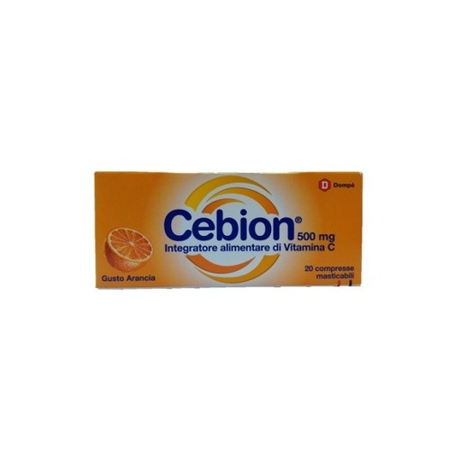 [971141193] CEBION MASTICABILE ARANCIA VITAMINA C 500 MG 20 COMPRESSE