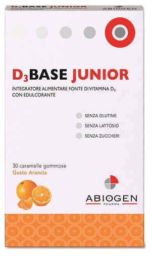 [974889925] D3BASE JUNIOR 30 CARAMELLE GOMMOSE ARANCIA