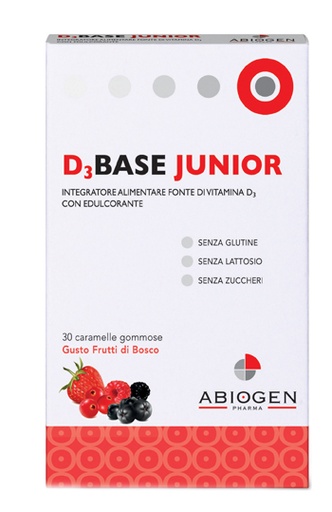 [974889937] D3BASE JUNIOR 30 CARAMELLE GOMMOSE FRUTTI DI BOSCO