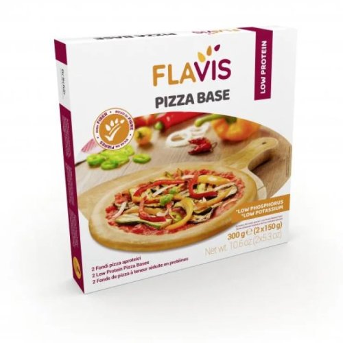 [975189147] FLAVIS PIZZA BASE 2 FONDI PIZZA APROTEICI DA 150 G