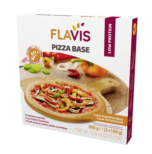 [975189147] FLAVIS PIZZA BASE 2 FONDI PIZZA APROTEICI DA 150 G