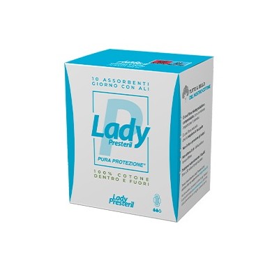 [983674437] LADY PRESTERIL ASSORBENTI GIORNO CON ALI RIPIEGATI BIODEGRADABILI 10 PEZZI